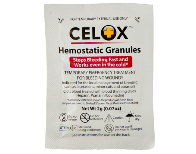 Celox Bleeding Control Hemostatic Granules 2g Packets – 200CT/Case