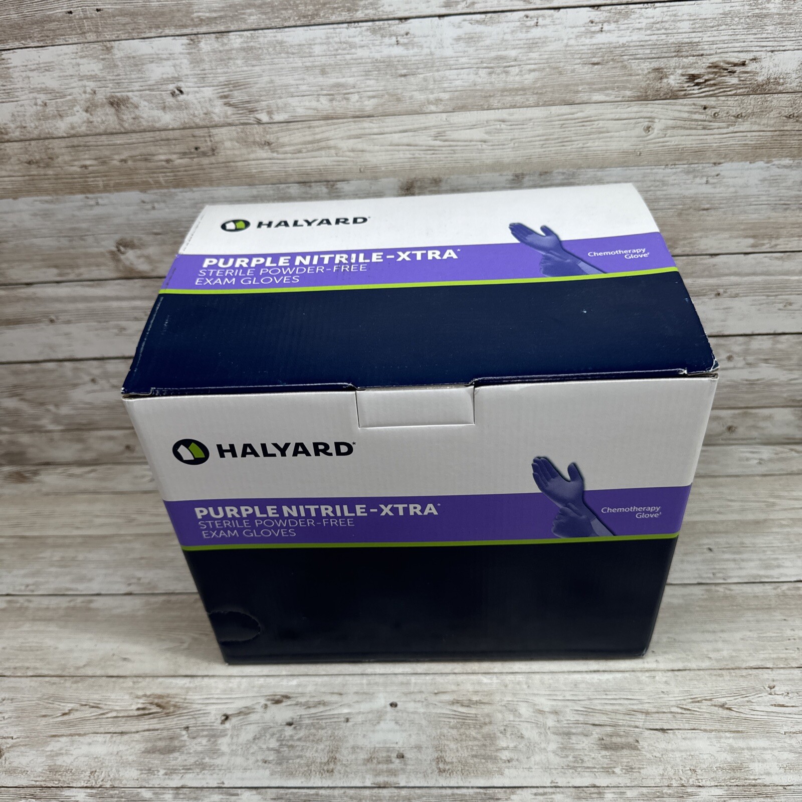 1 Box Halyard Purple-XTRA Nitrile Exam Gloves STERILE Size: MEDIUM *Check Date*