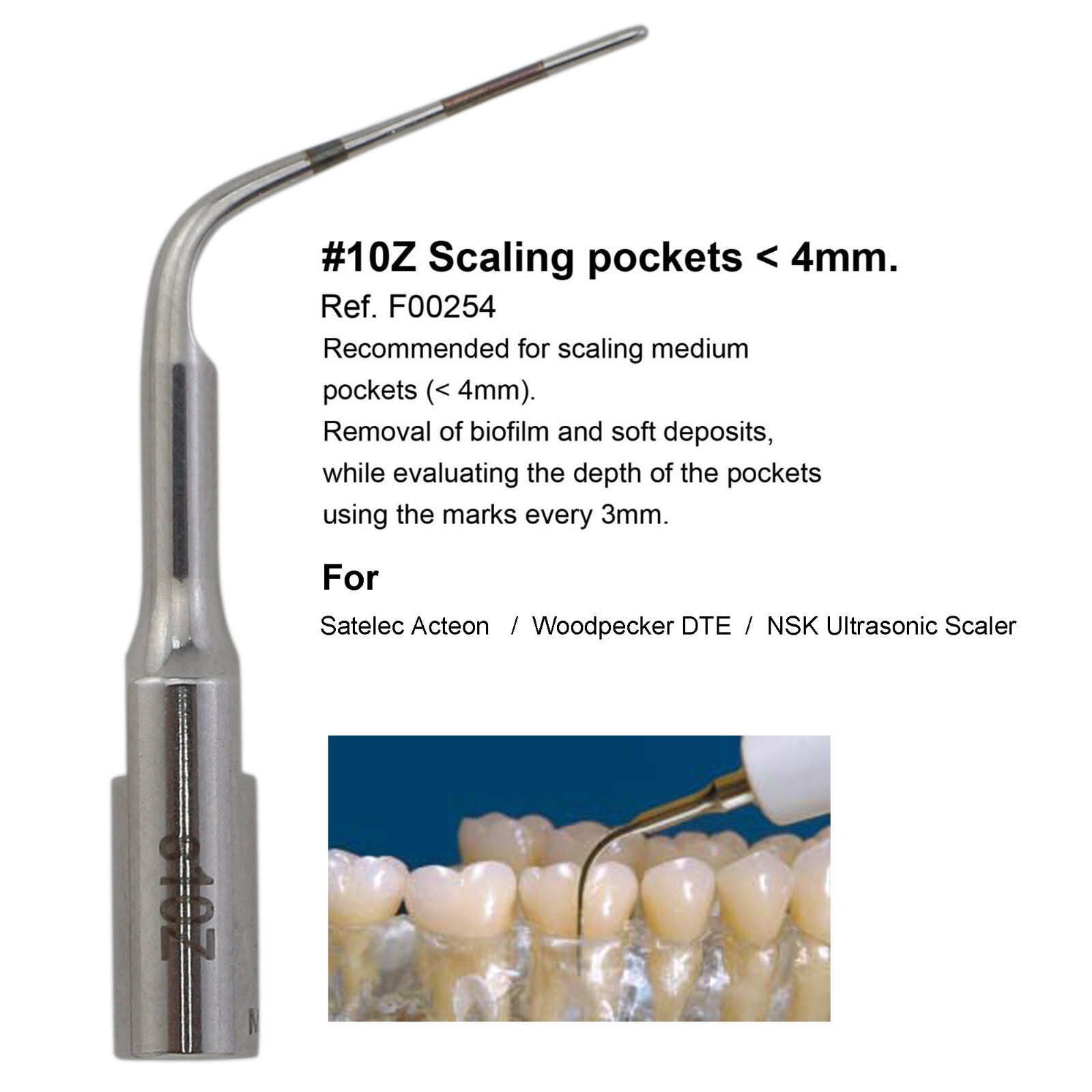 For Acteon Satelec Piezo Scaler Tips H3 #1 1S 10Z 10P 10X #2 Scaling P5 Newtron