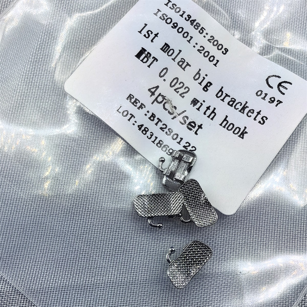 5Kits Dental 1st Brackets Molar Wide Big Bracket Orthodontic MBT 022 With Hooks