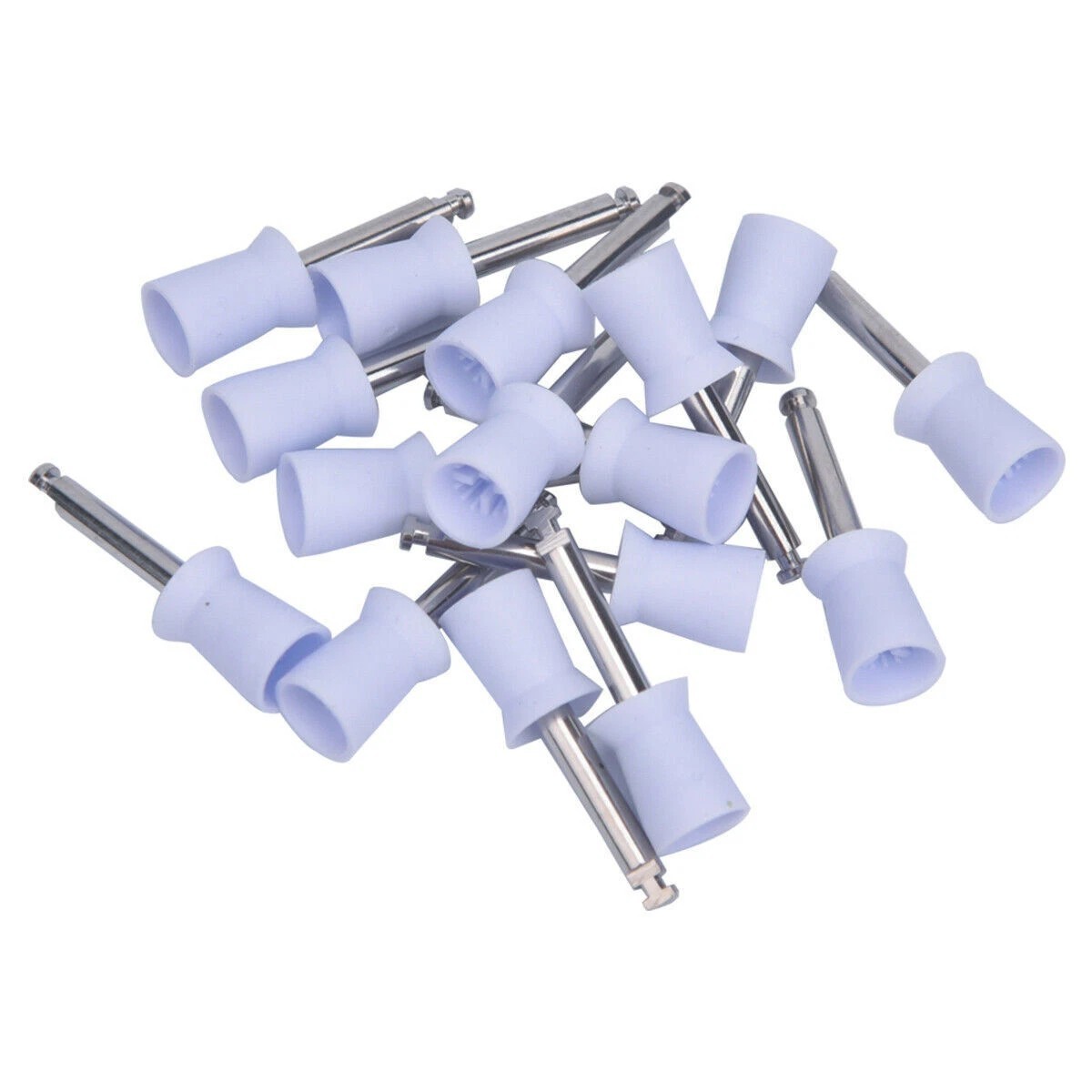 100 Pcs/Kit Dental Nylon Bristle Flat/Tapered Rubber RA Polishing Cups/Brushes