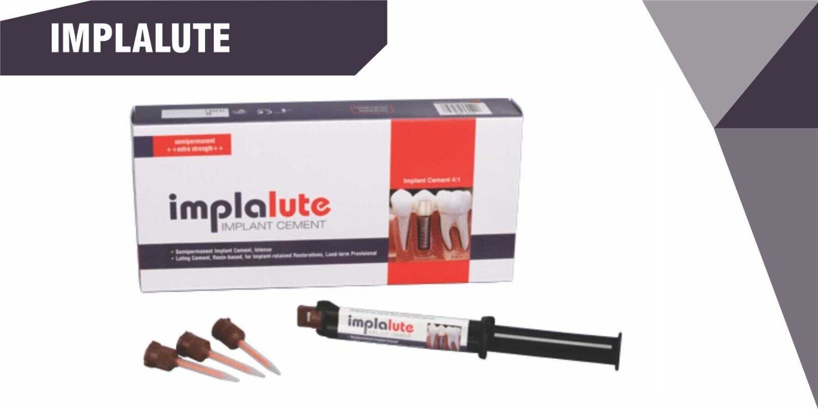 Medicept Implalute Semi Permanent Dental Implant Cement Automix 5ml