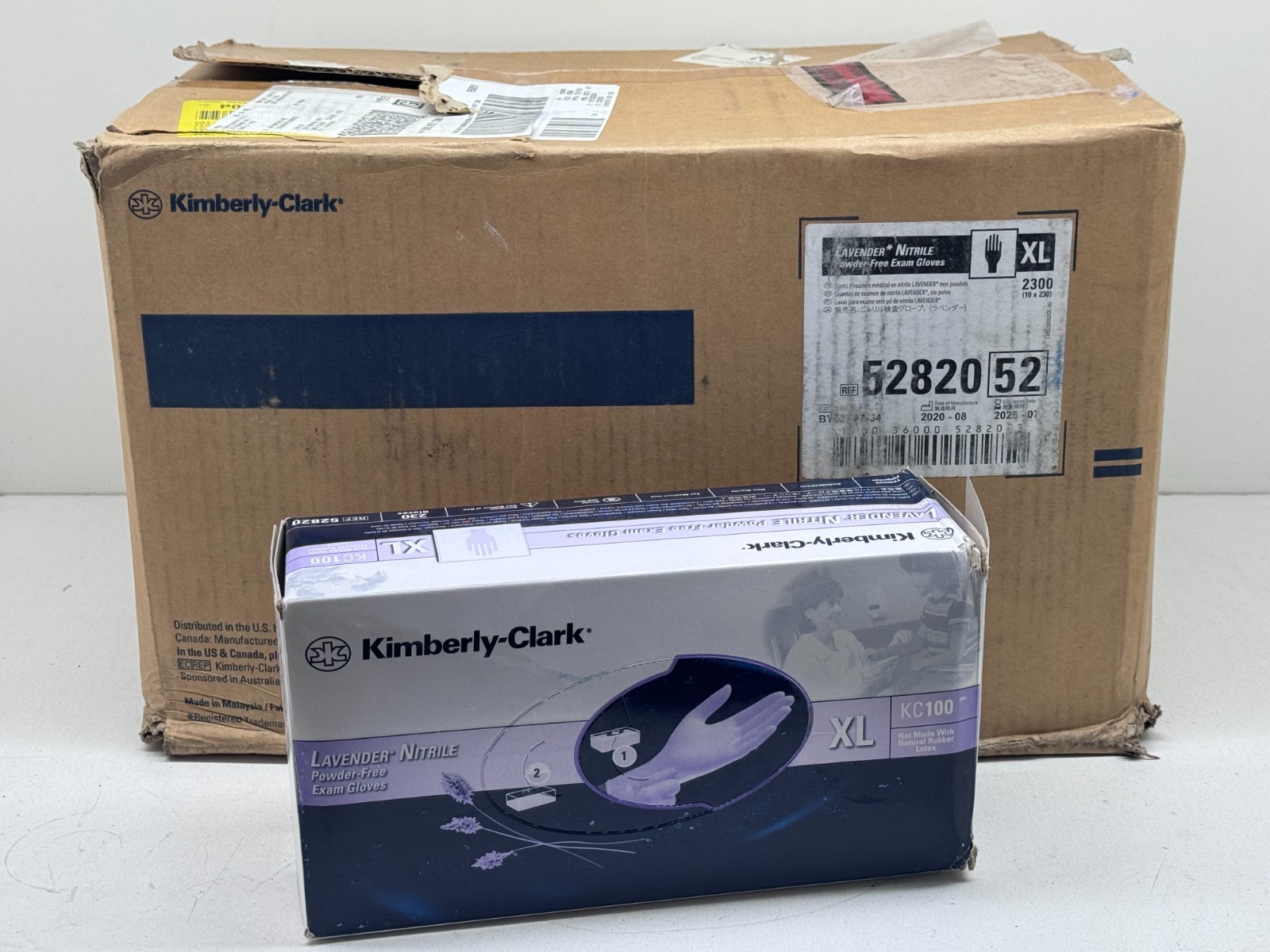 (2300/Case) Kimberley Clark Lavender Nitrile Exam Glove XL Extra Large ~EXPIRED~