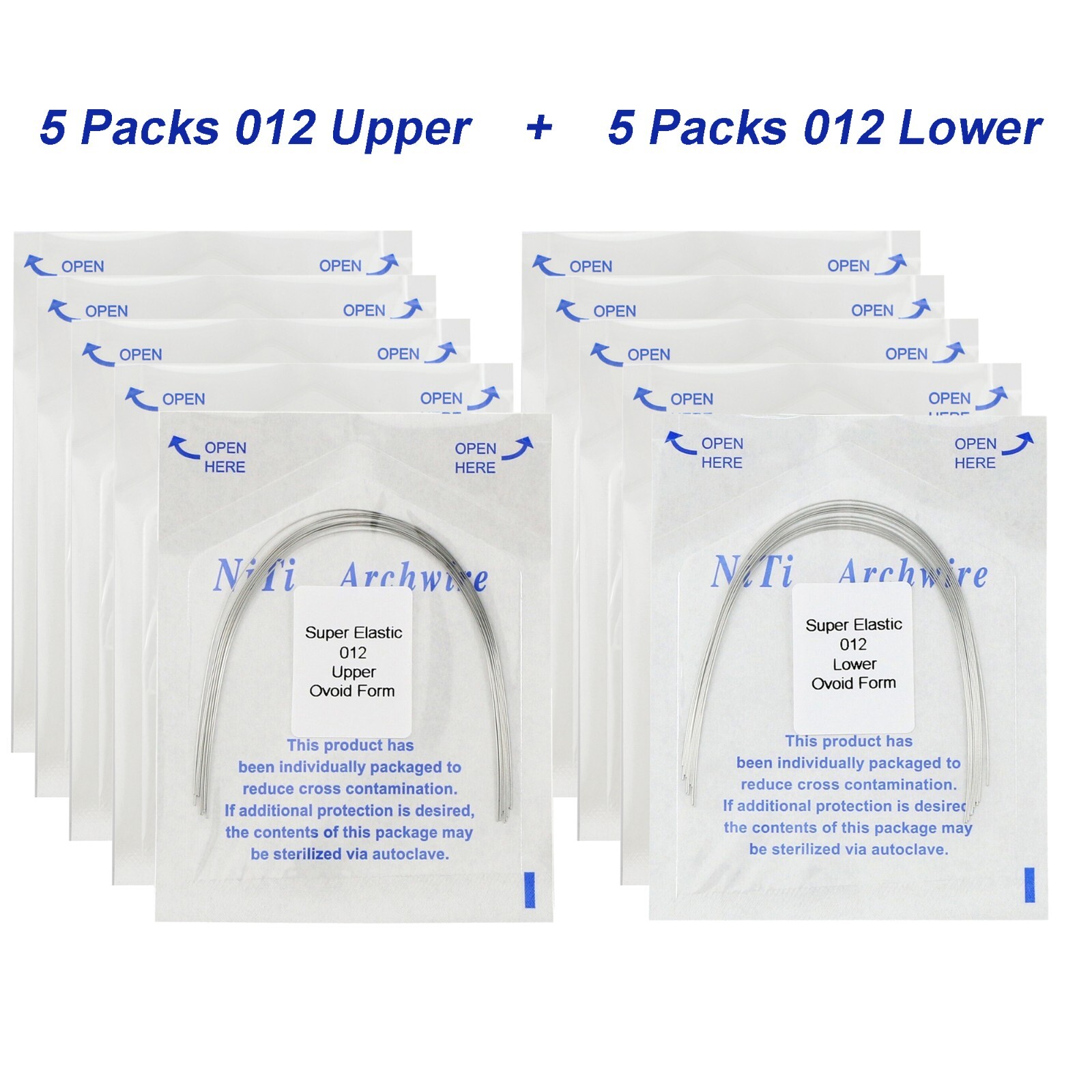100PCS Dental Orthodontic Niti Arch Wire Natural Ovoid arcos de ortodoncia Niti