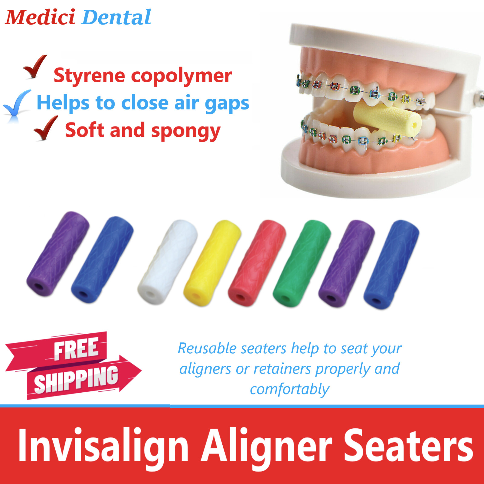 Aligner Tray Seaters Alignerchew Dental Orthodontic, Invisiline tray setter 20Pk