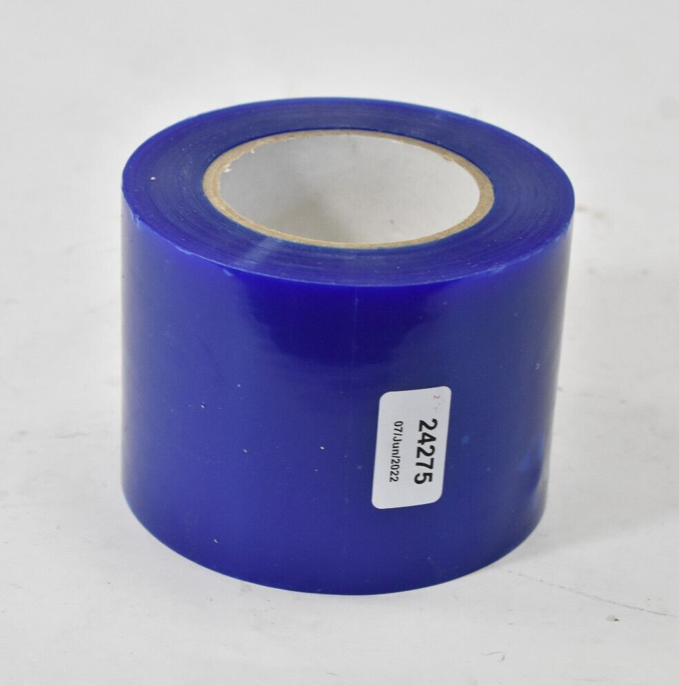 Blue Barrier Film Roll 4″ Wide x 5-1/4″ Dia 24275 Plastic Adhesive Wrap
