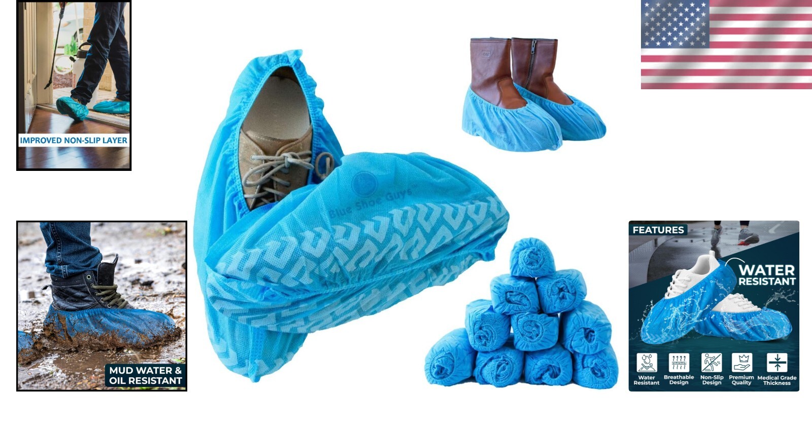 Durable Non-Toxic Boot & Shoe Covers – Large Size, Water-Resistant Protectors