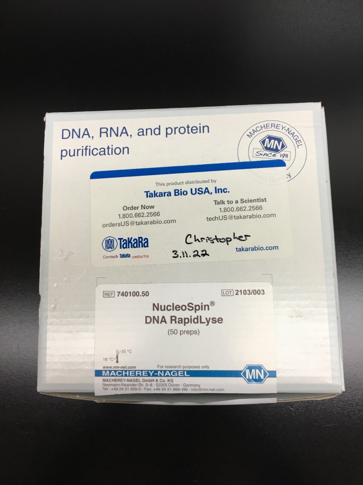 Macherey-Nagel REF 740100.50 NucleoSpin DNA RapidLyse 50 Preps