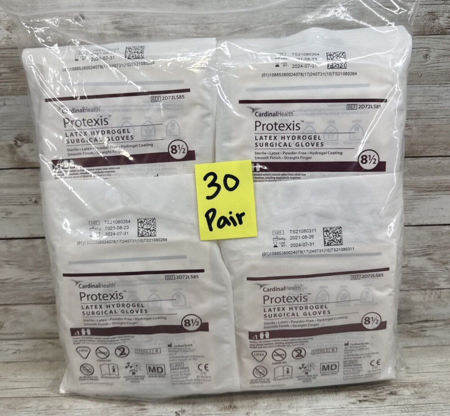 Protexis Latex HYDROGEL Coating Surgical Gloves *30 Pair* Size: 8.5 *See Dates*