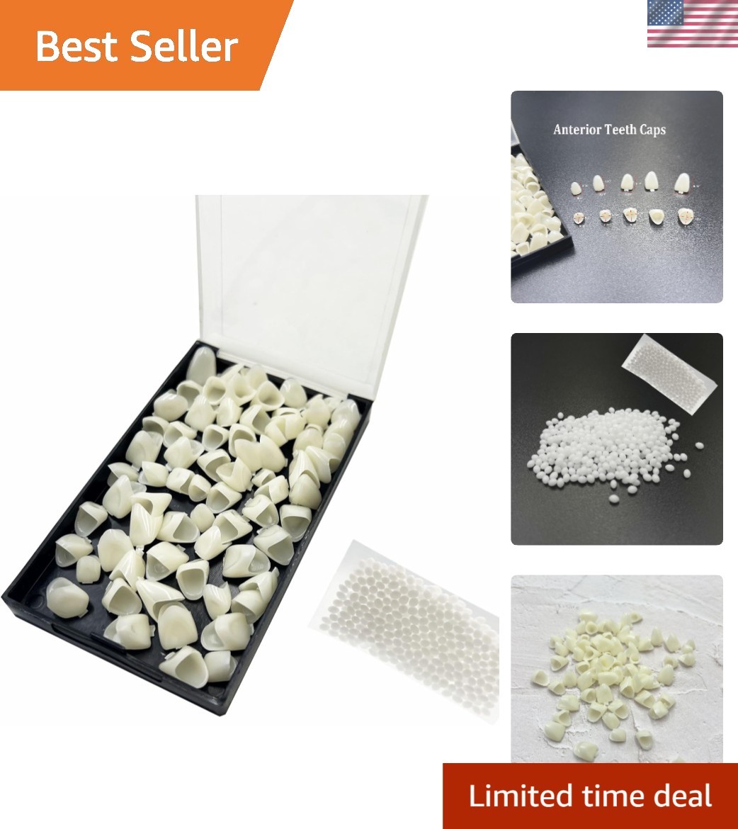 1 Box False Teeth Crown Repair Kit Dental Anterior Veneers Fake Tooth Cap Crown