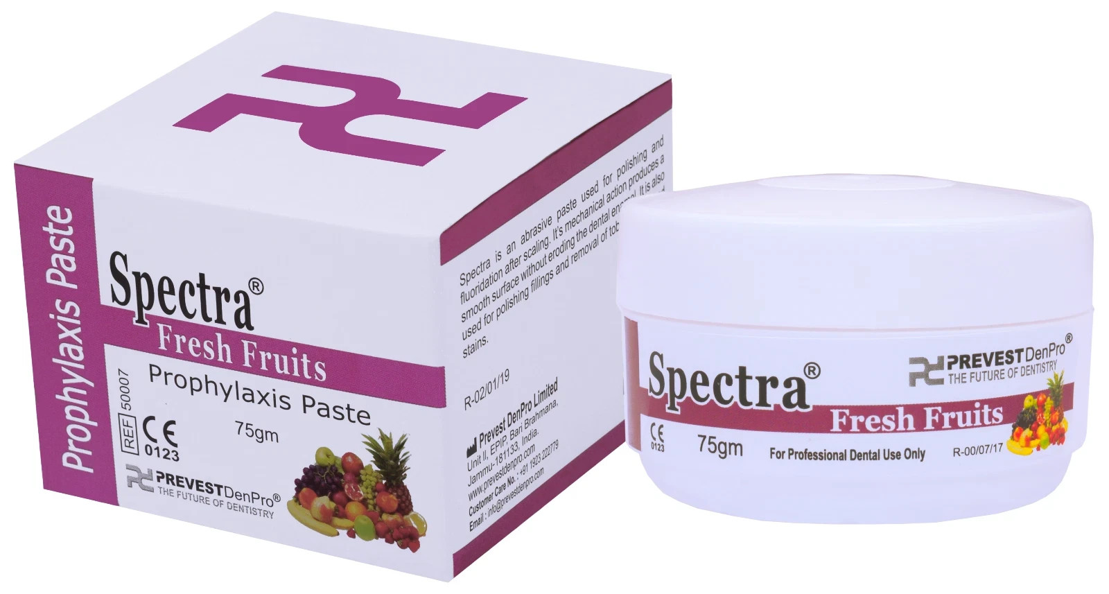 PREVEST DENPRO SPECTRA PROPHYAXIS PASTE WITH FLUORIDE 75G JAR free ship