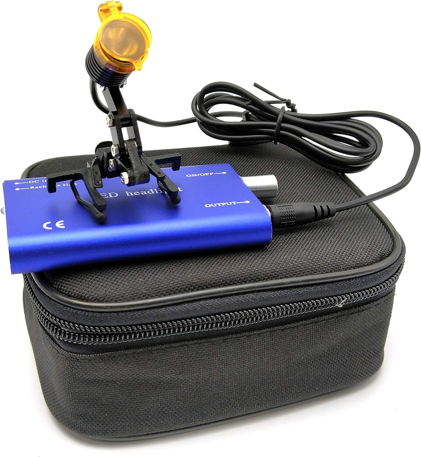 Dental Medical 3W LED Metal Clip-on Head Light with Filter for Glasses Blue USA