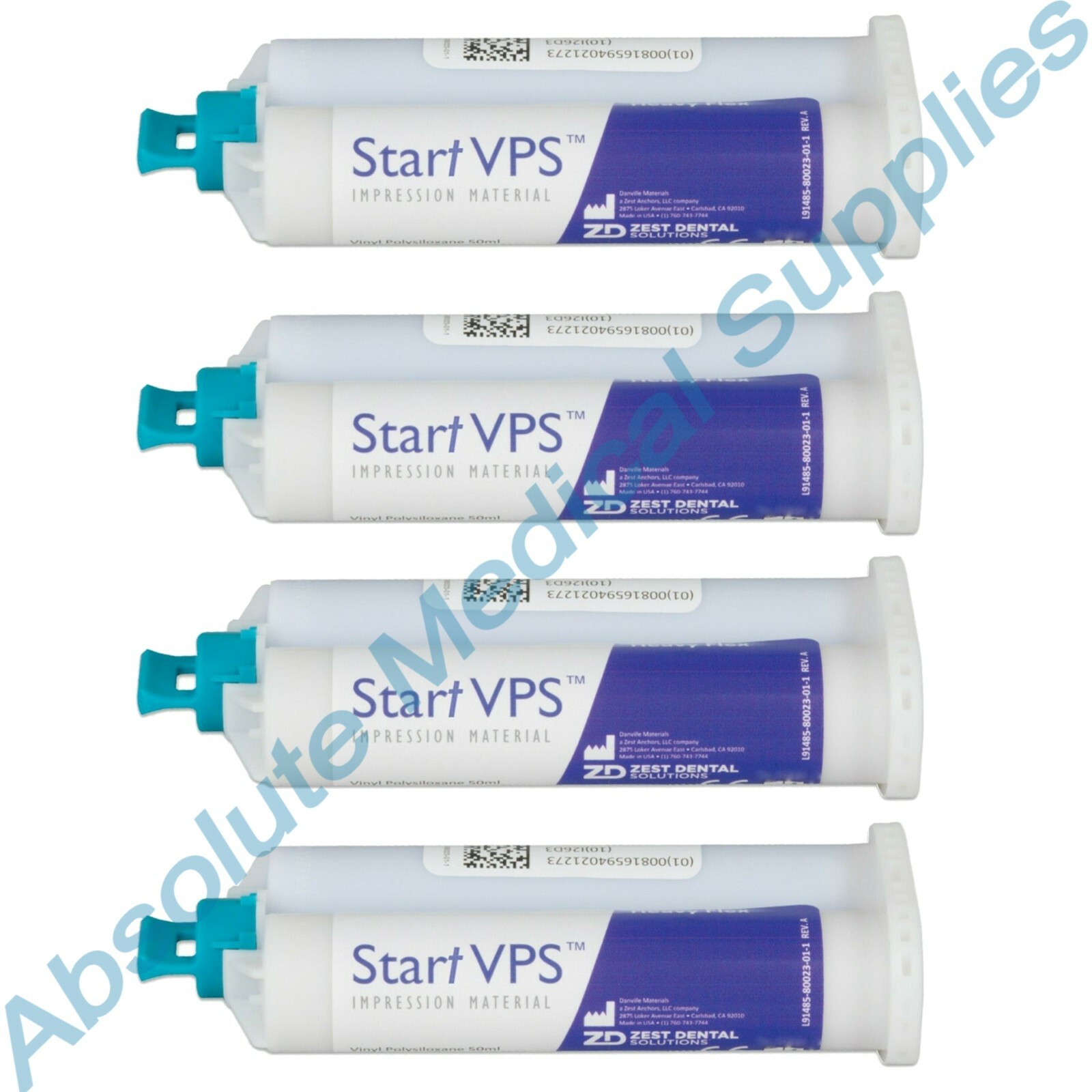 *4-Pack* Start VPS Impression Material Regular Set 50mL Cartridges 80007-01
