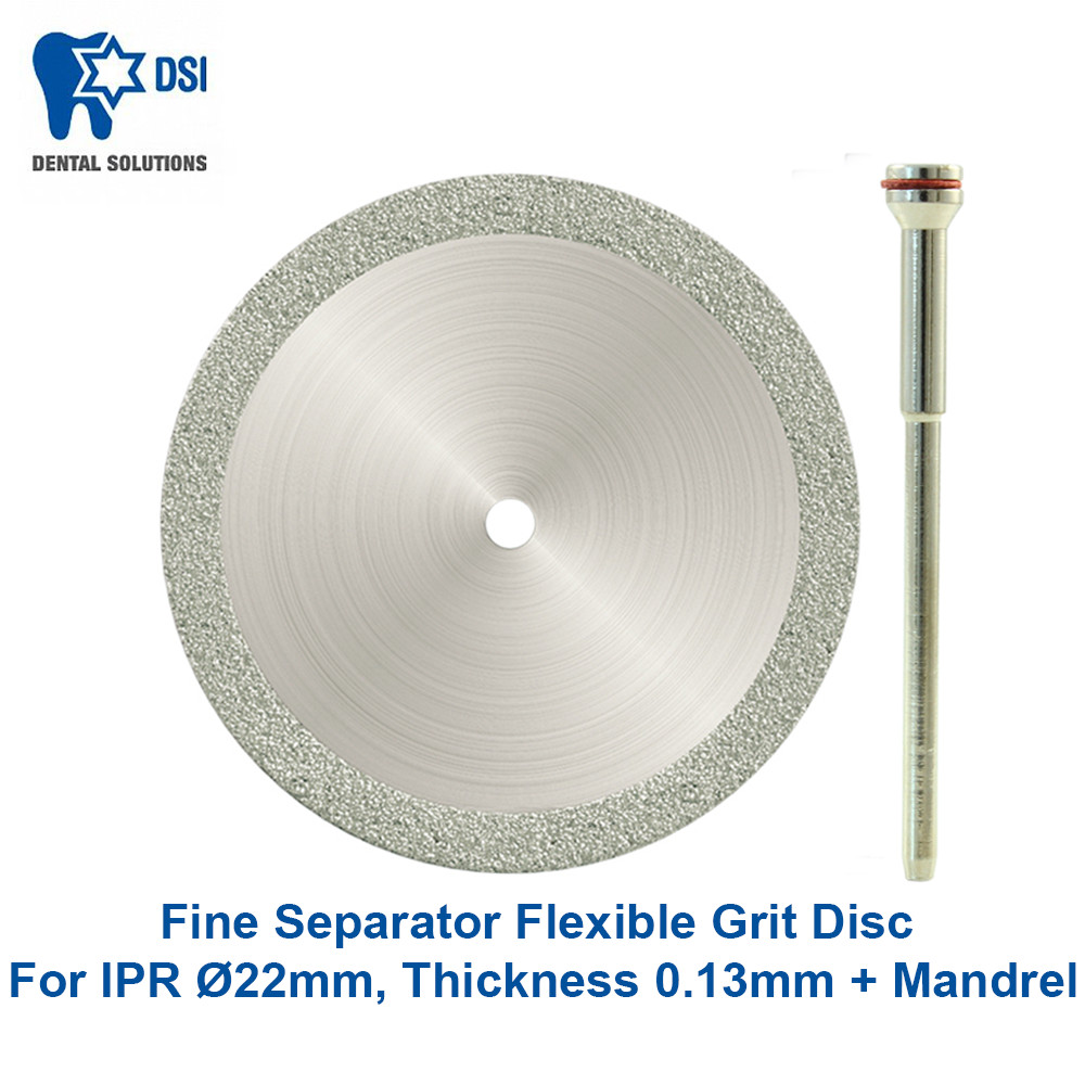 DSI Flexible Diamond Separator IPR Disk Ø22mm Single Sided Fine Thick 0.13mm