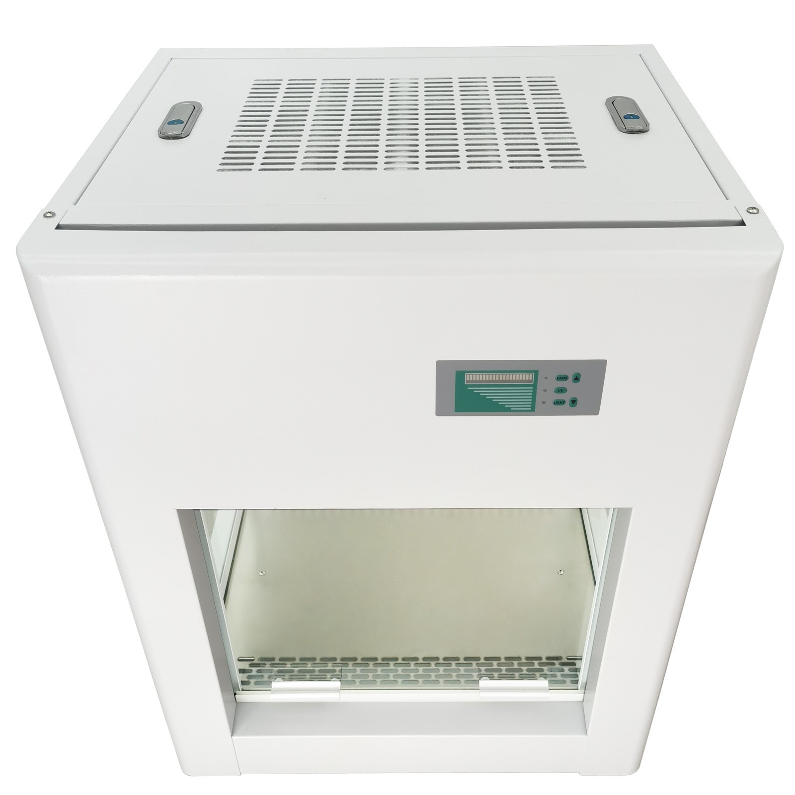 110V Mini Lab Purification Workbench Desktop Type Lab Fume Hood Fume Cupboard