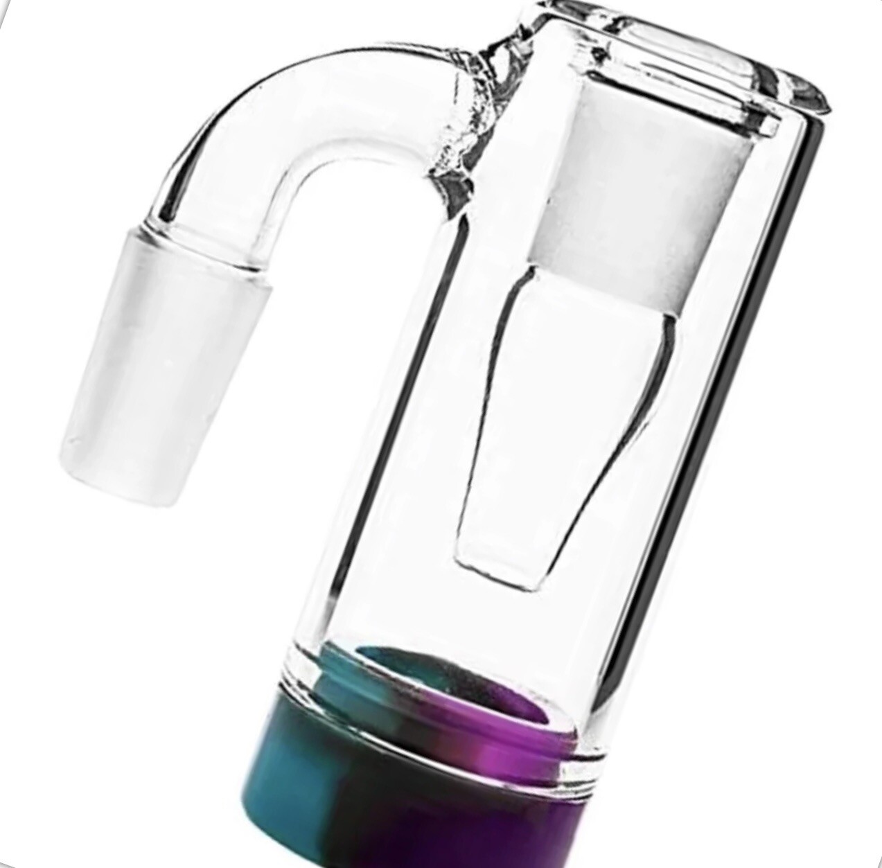 Ash Catcher Glass 14mm, Removable Base Easy To Clean Short