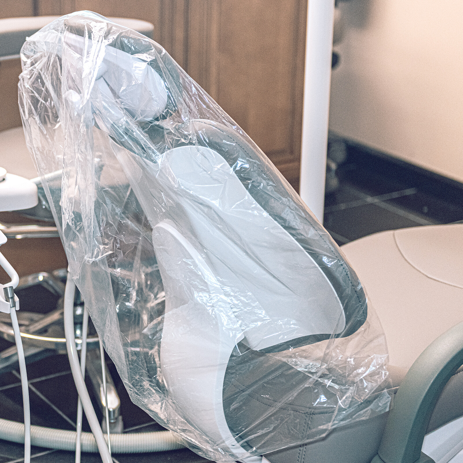 225Pcs JMU Dental Half Chair Cover Clear Plastic Sleeves Medium 27.5″ x 24″