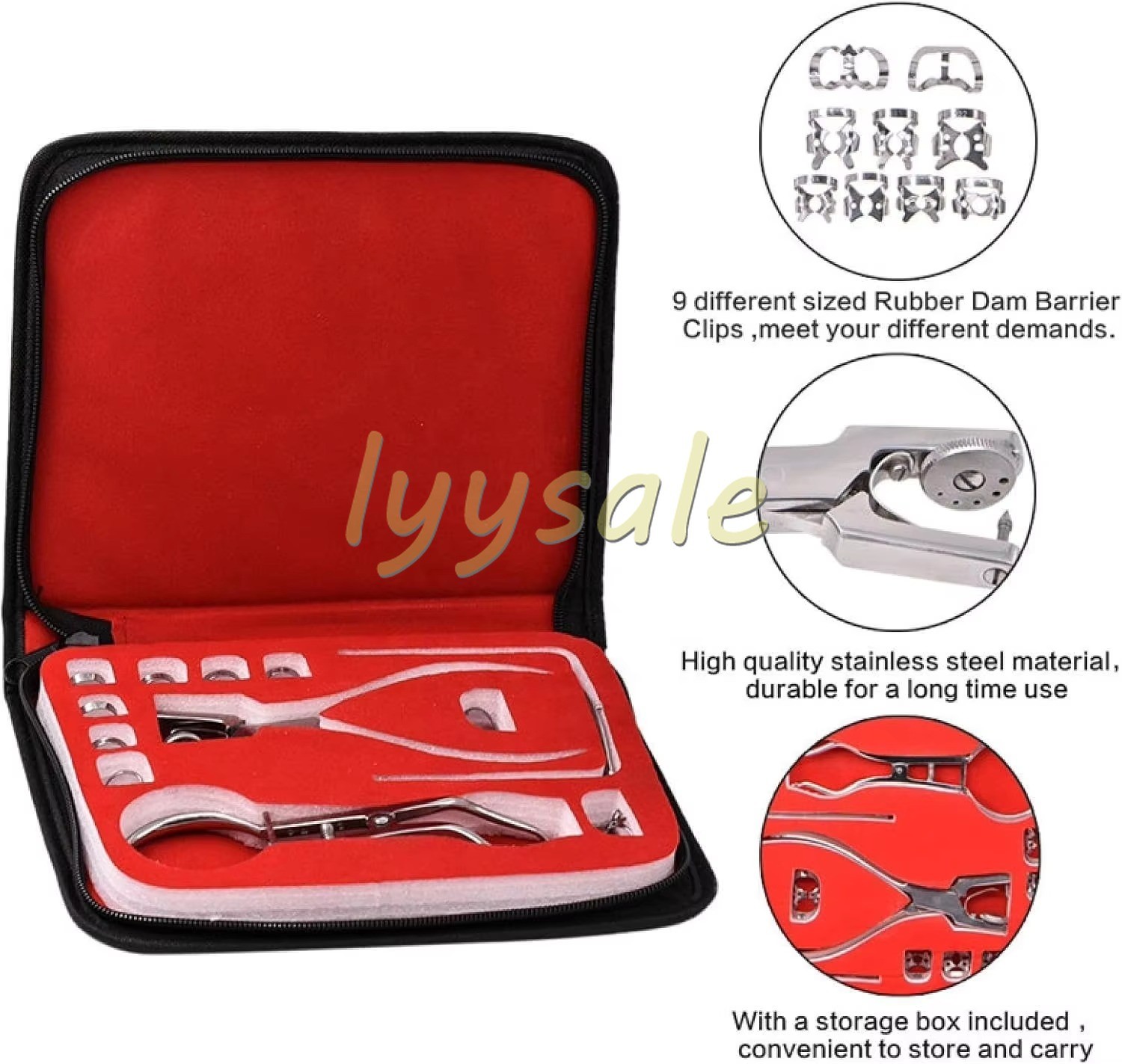 Rubber Dam Setup Dental Clamp Kit Seamless Isolation Treatment Set