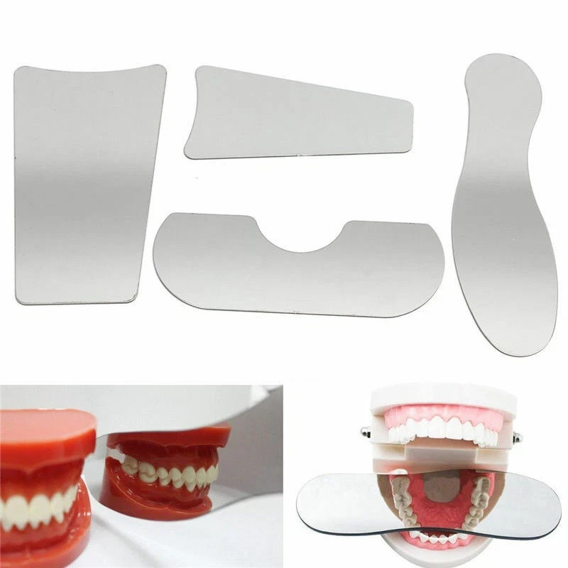 4 Pcs /Set Dental Orthodontic Stainless Steel Photographic Mirror Reflector Tool