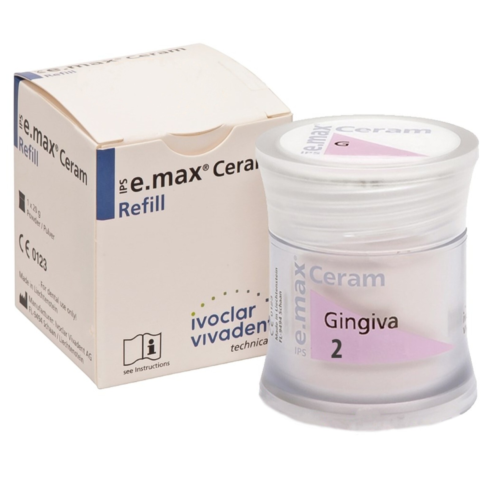 *1-Pack* Ivoclar Vivadent IPS e.max Ceram Gingiva 2 Powder 20g Refill 605482