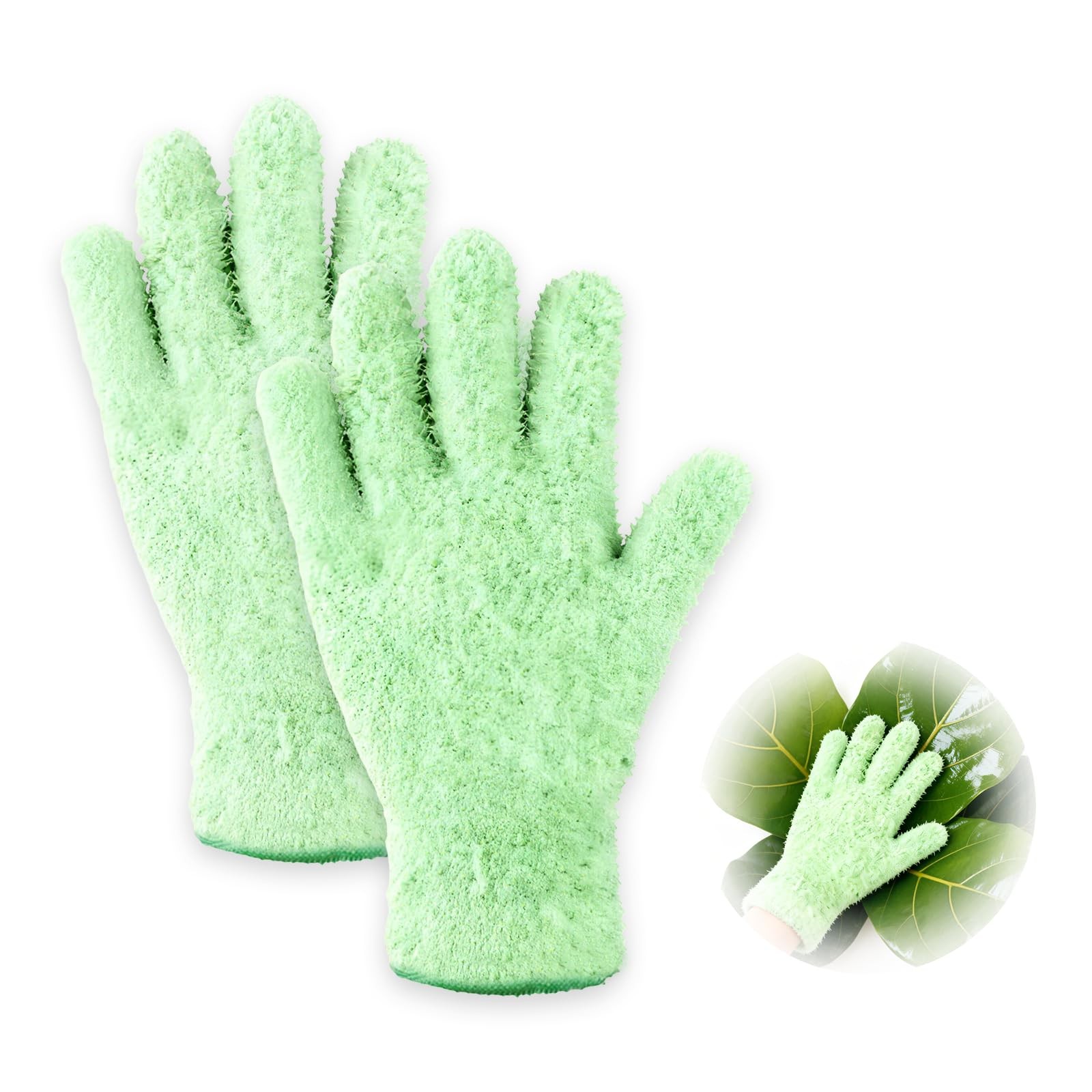 Microfiber Gloves,Microfiber Dusting Gloves for Plants and House Cleaning, Re…