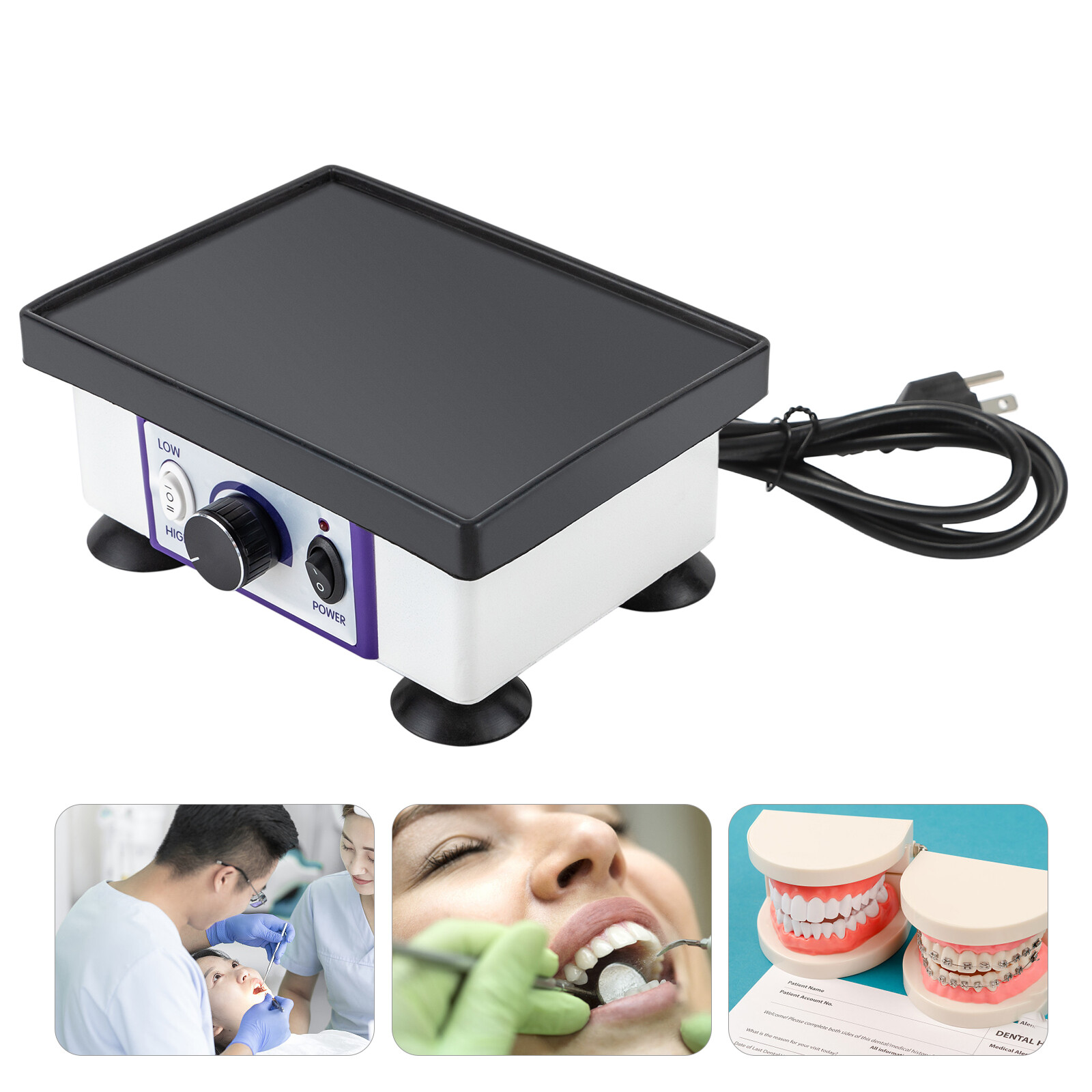 110V/120W White/Black 8.15*4.13*3.7in Lab Dental Model Square Vibrating Shaker