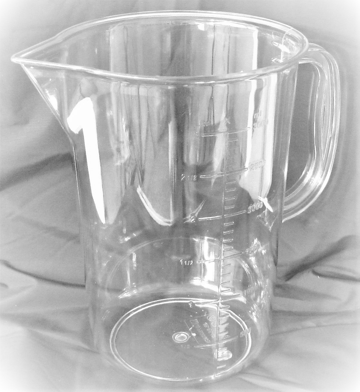 Clear Plastic PC Beaker Cup Mug 3L 5L Large Lab Pitcher w Handle Polycarbonate