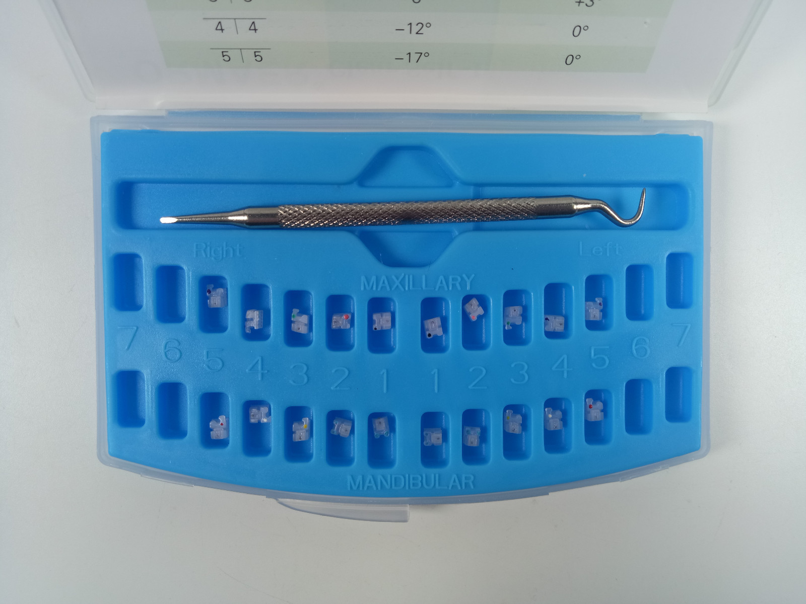 Dental ORMAER Ortho Self-Ligating Ceramic Brackets Roth/MBT 022 345 Hooks Clear