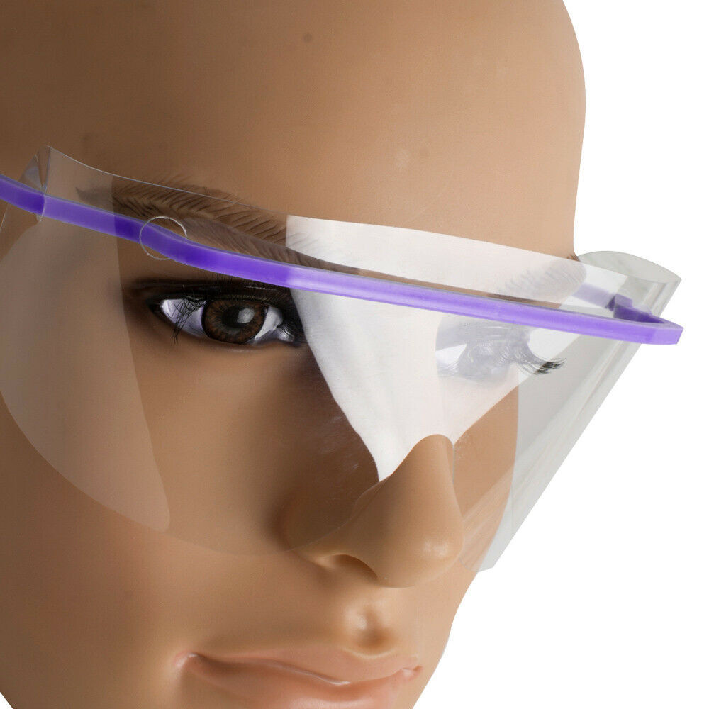 Dental Disposable Protective Eye Cover / SHIELD Clear 10 Lens, 10 PURPLE Frame