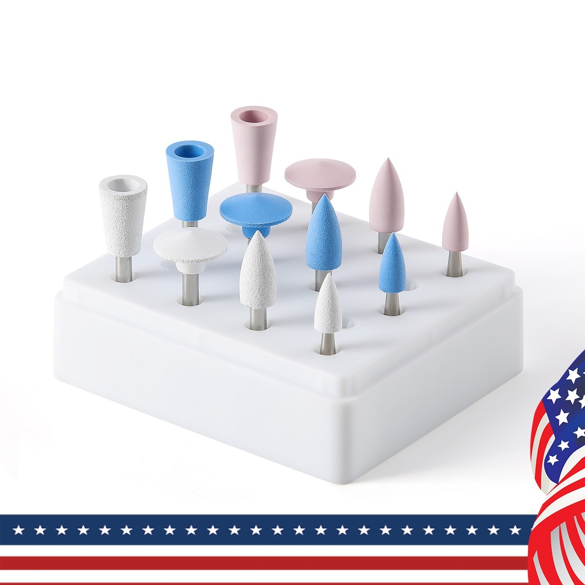 12Pcs/Box AZDENT Dental Silicone Polishing kit For smoothing pre-polishing