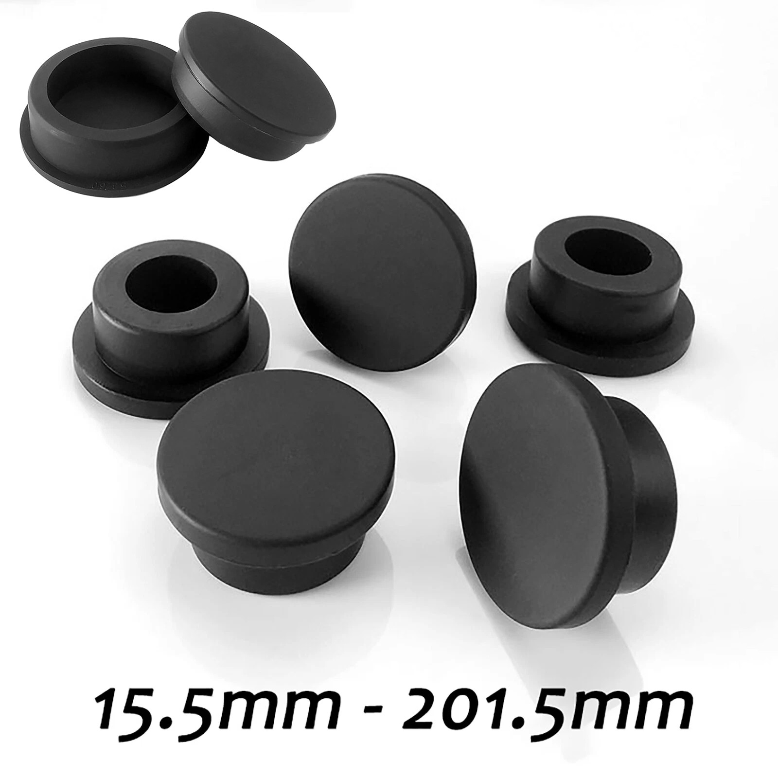 Black Round Silicone Rubber Seal Hole Plugs Blanking End Caps Seal Bung Tube