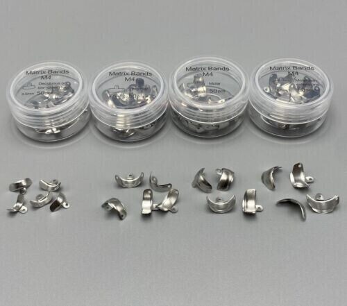50pcs Dental Sectional Matrix System Matrix Bands M4 Contoured Metal Matrices