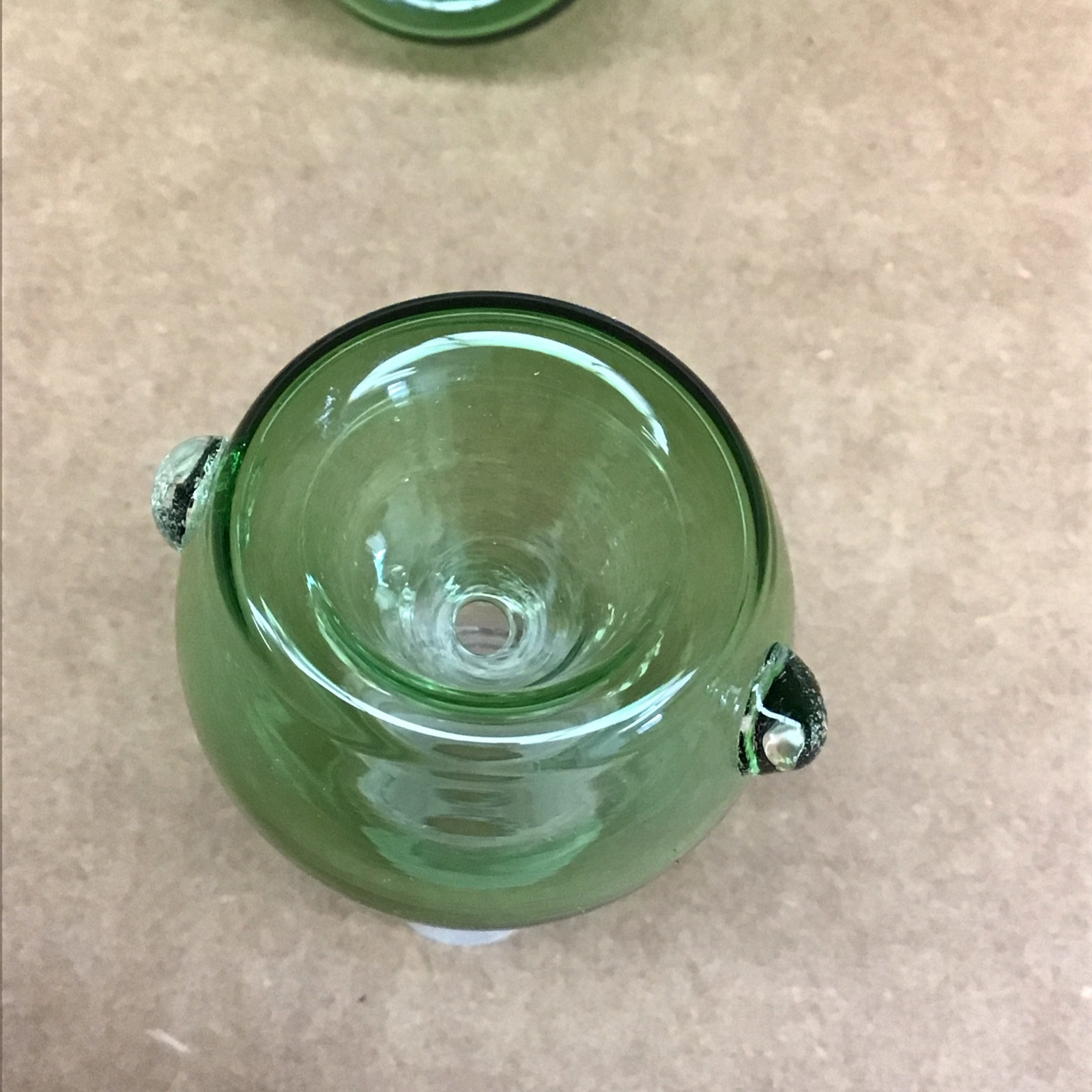 5 Pieces – Male 18mm GREEN Glass Swirl Slide Bowl – Hookah Water Bubbler EE7