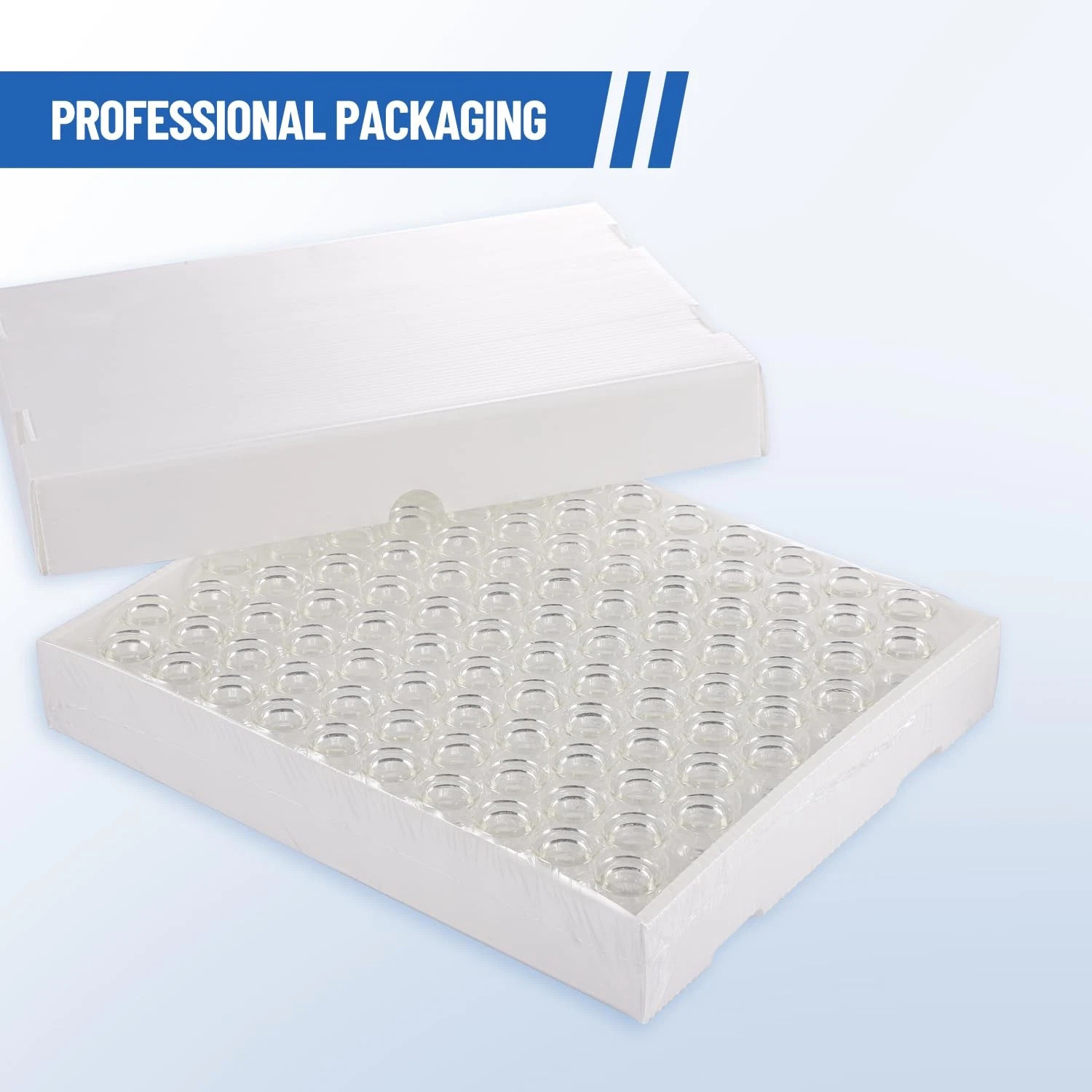 100PCS 2/3/5/10/mL Glass Vials Headspace Vials Lab Vials w/ Caps Sample vials