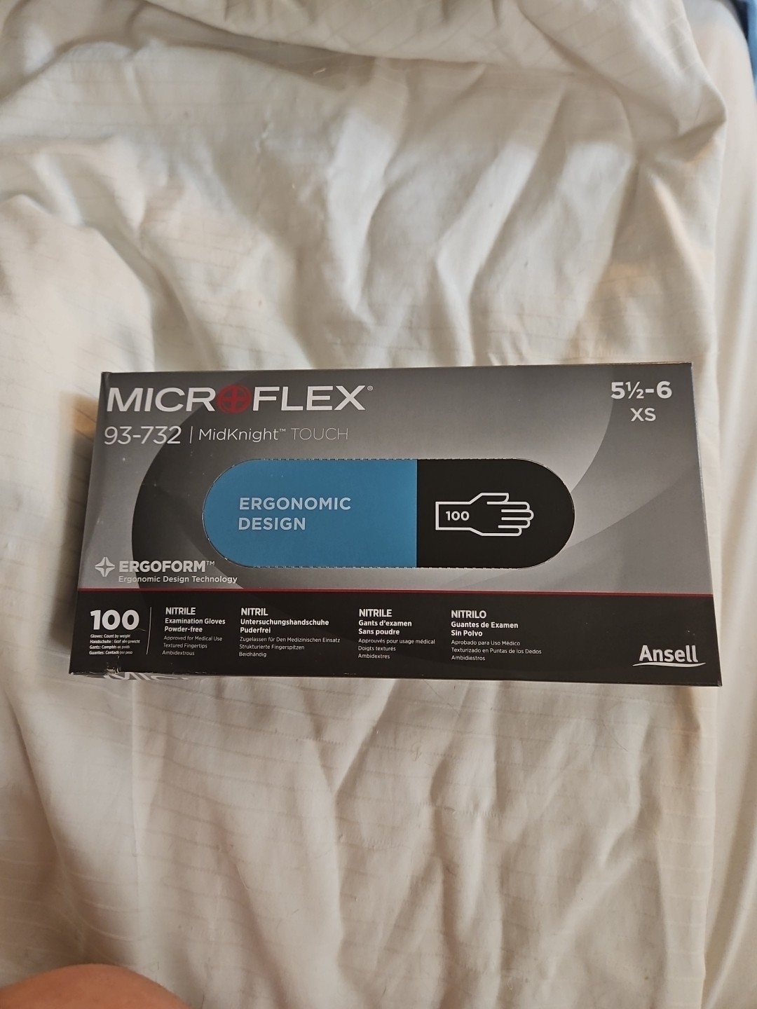 1-Box* Microflex MidKnight Touch PF Exam Nitrile 100 Gloves X-small