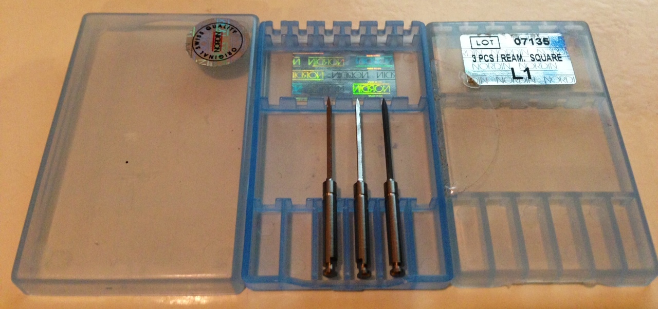 Long Nordin L6 (3 Refill Square Reamers) 32MM – Dental Square Screw Posts L6