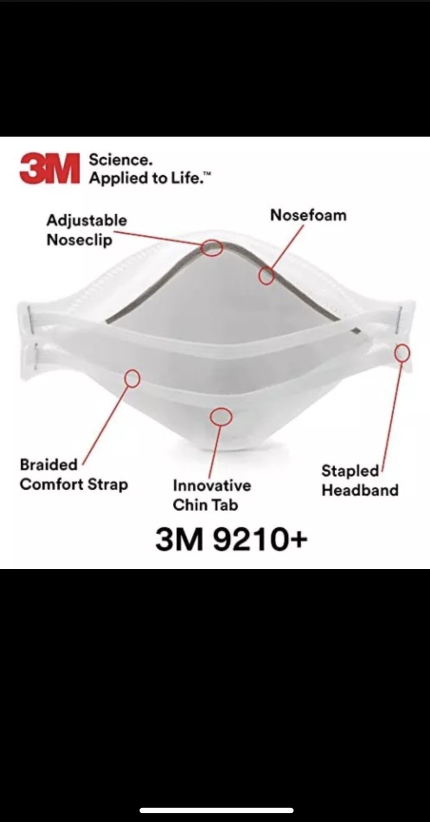 NEW! 3M 9210+ Aura N95 Particulate Respirator Face Masks NIOSH Approved 10- PK