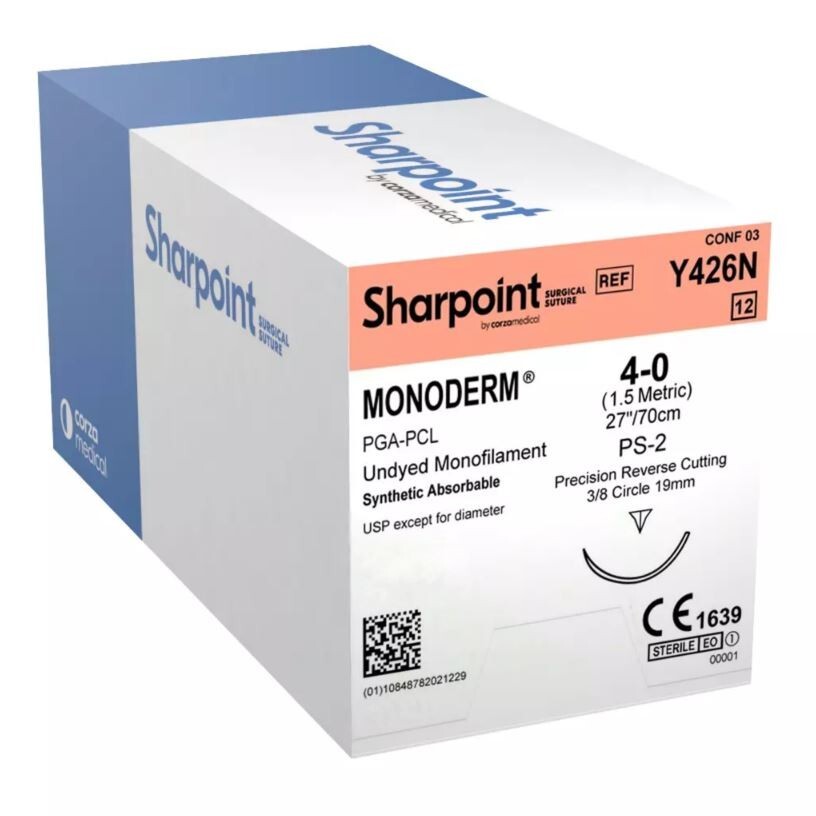 *12-Pieces* Sharpoint Monoderm Monofilament 27″ PS-2 Reverse Cutting Y426N