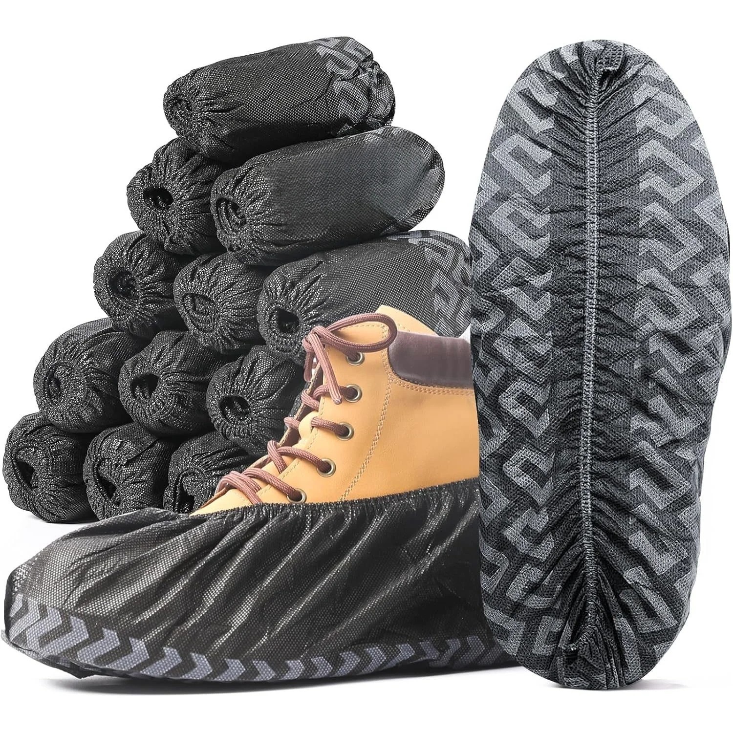 Disposable Shoe Covers 100PCS Non Slip Indoor Outdoor Boot Protectors