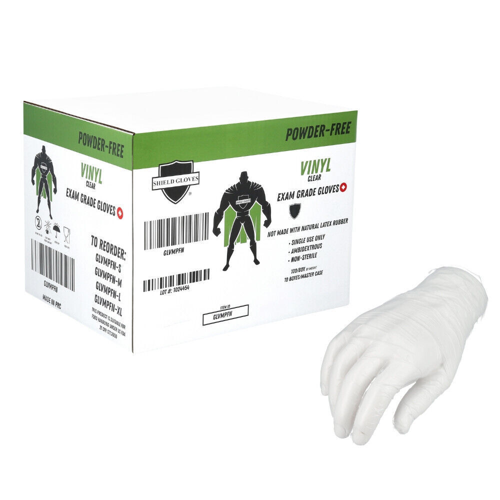 Small Medical Exam Disposable Powder-Free Vinyl Gloves – Clear – 5 Mi-2000 Pairs