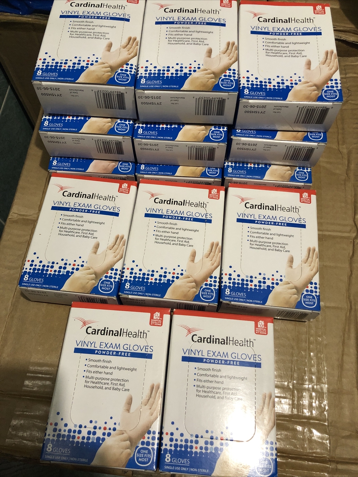 14 Cardinal Health Vinyl Exam Gloves Powder Free 8 Gloves Pack One Size Fits All
