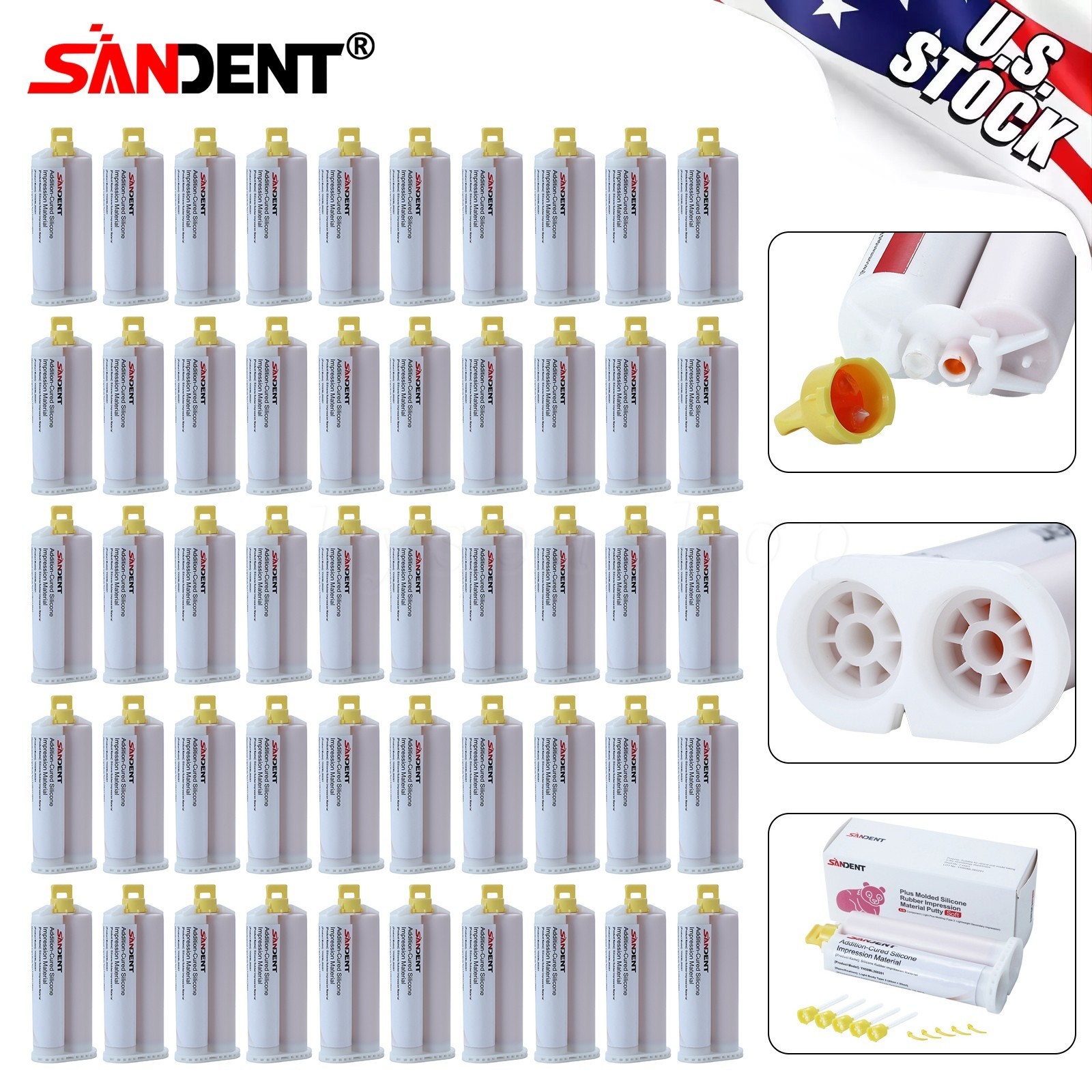 Dental LIGHT BODY FAST SET VPS Impression Material PVS 50ML, 1-100/Bx