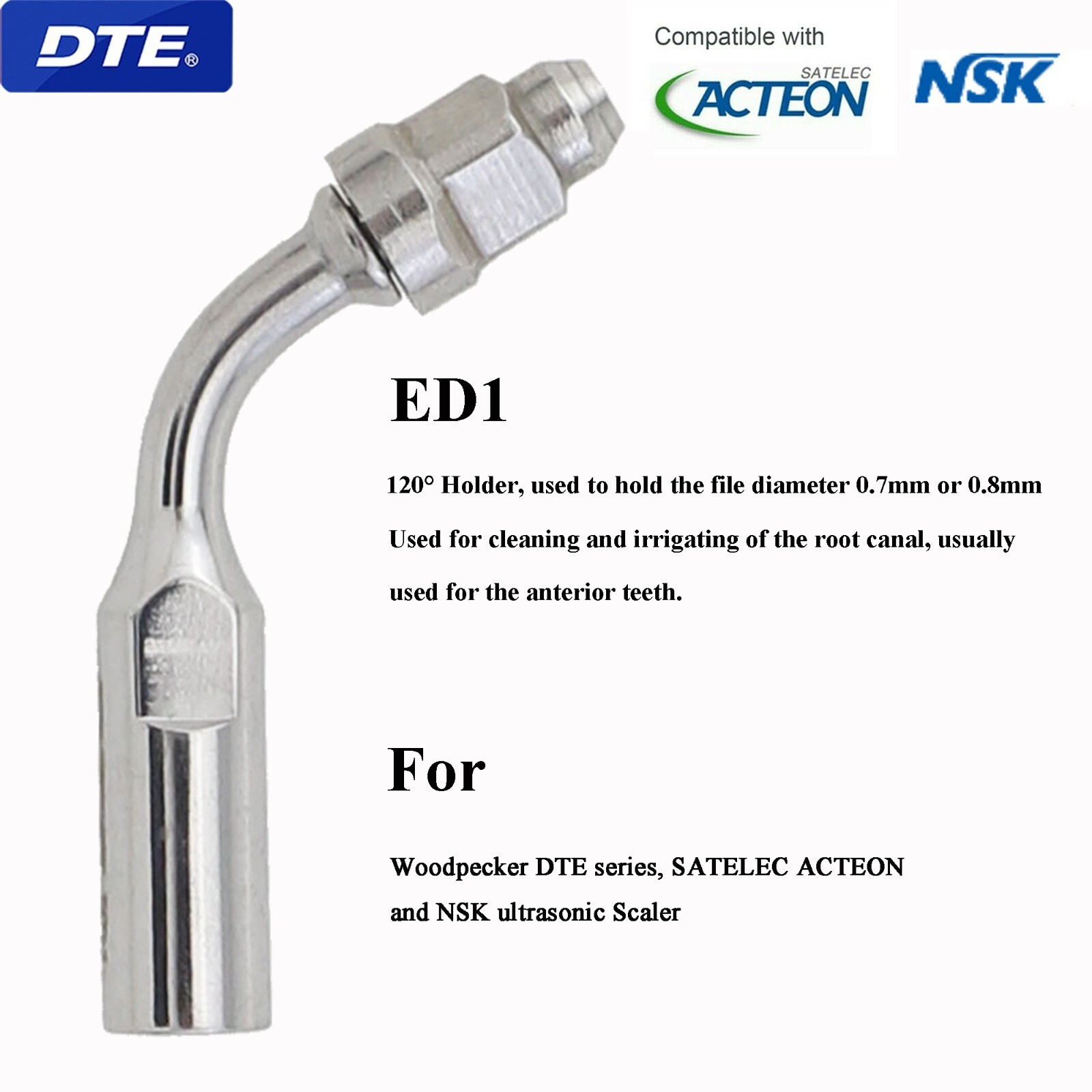 Woodpecker DTE Endo Ultrasonic Tip Satelec ACTEON NSK Dental Piezo Scaler Tips