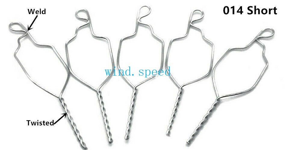 100PC Dental Orthodontic Wire Preformed Kobayashi Ligature Ties Long Short Twist