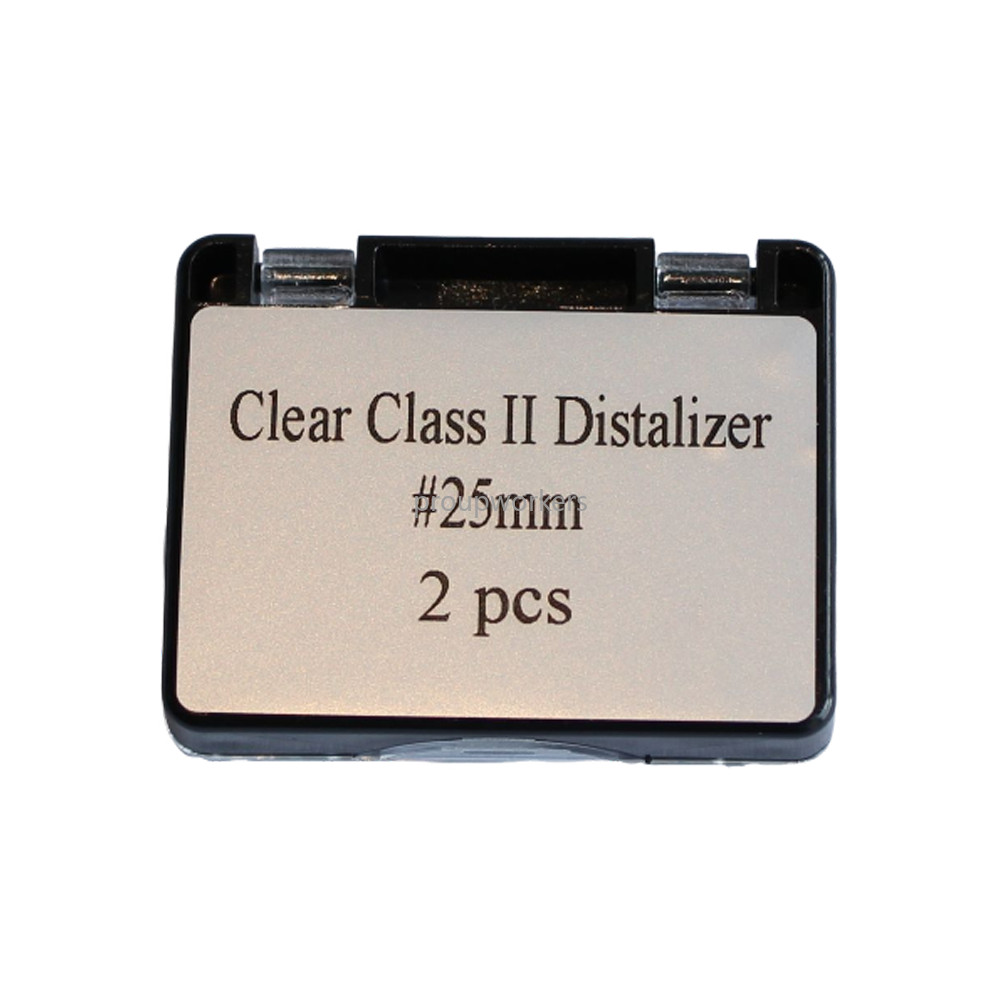 2Pcs Class II Clear Distalizer Dental Orthodontic connects the maxillary canine