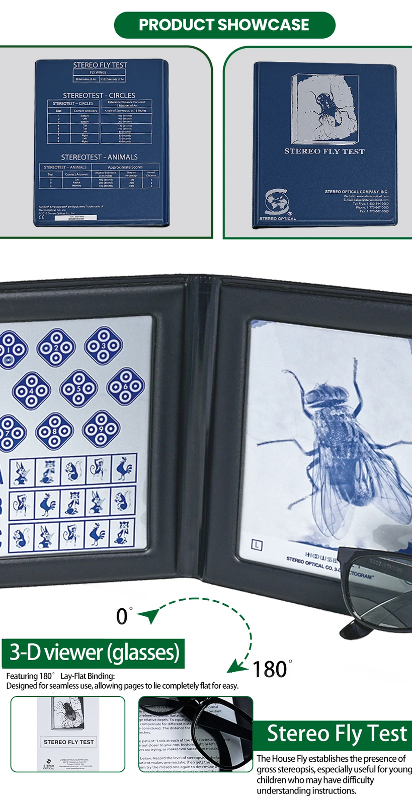 Stereoscopic flying insect vision test for fine depth perception