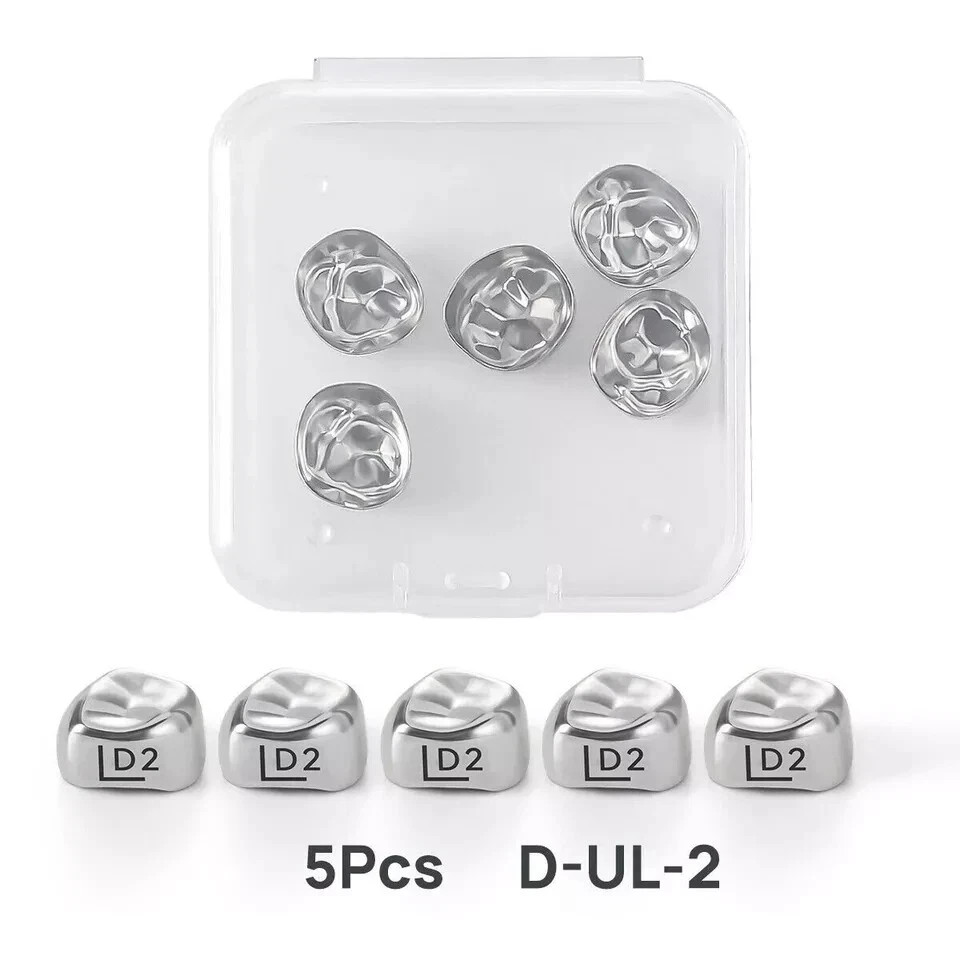 48Sizes Dental Pediatric Stainless Steel Primary Molar Protect Crown UL/UR/LL/LR
