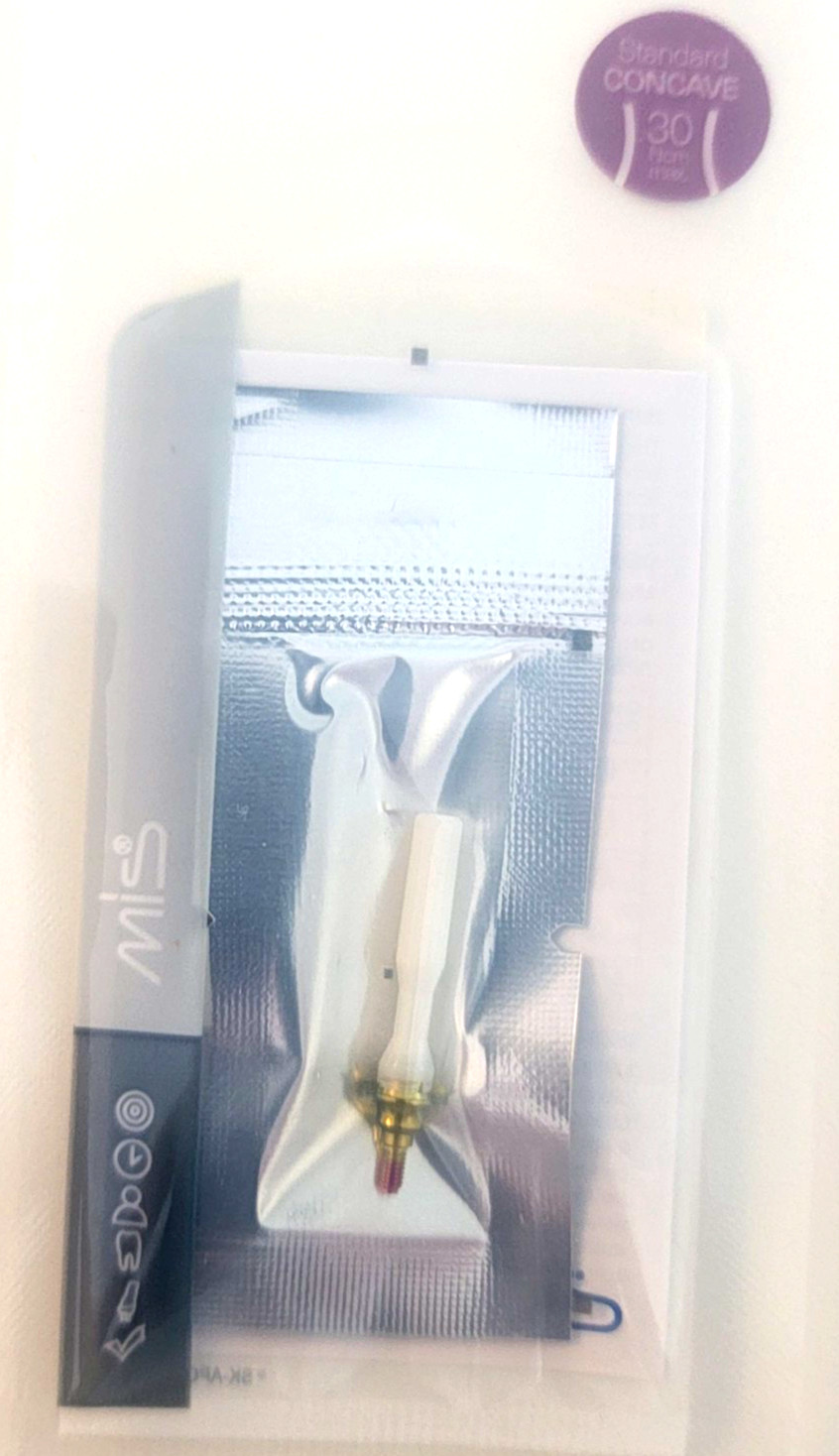 Original MIS Straight Multi Unit Abutment , H 2mm concave, int. hex, SP. MA-SC24