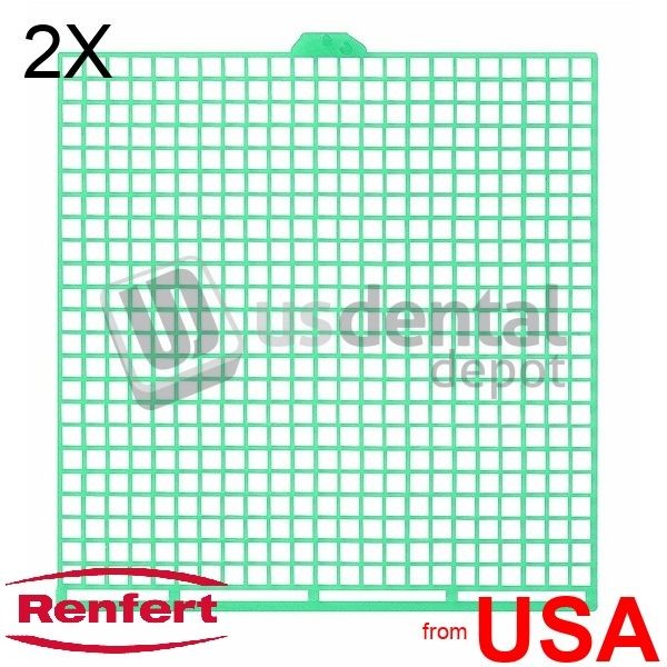 2X LOT of RENFERT – Mesh Wax Retention Grids Large 20pk-2.2 x 2.2mm -She 113935