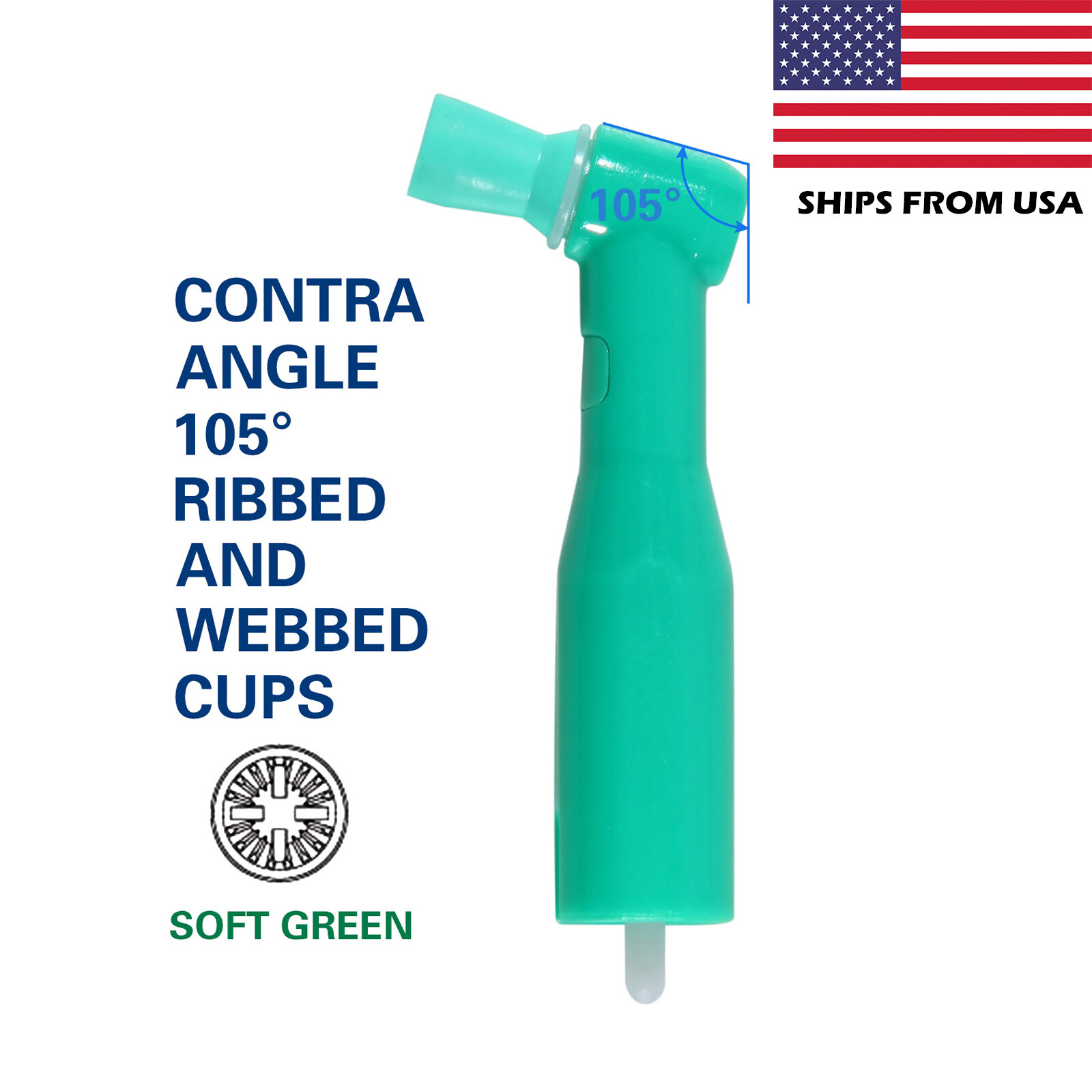High Quality 500 dental disposable prophy angles Soft cup Latex Free